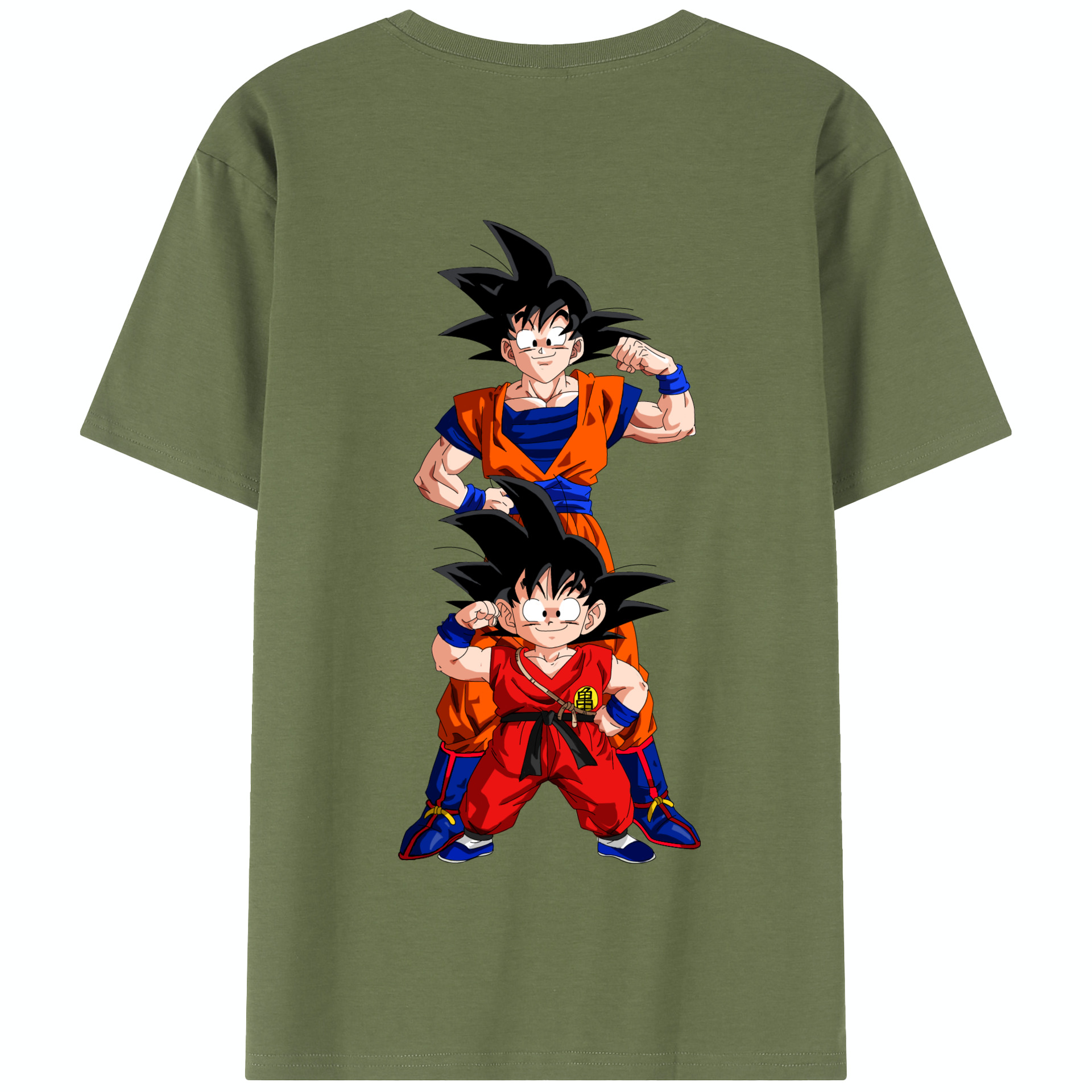 （画像用） ドラゴンボール 孫悟空（そん ごくう）Son Goku カカロット DRAGON BALL Kakarotto 綿100％半袖Tシャツ（背面プリント）